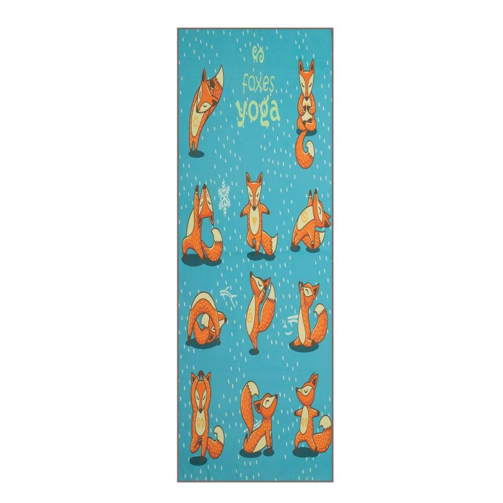 Yoga Mat Print Qucik Dry Non-Slip Foldable Yoga Towel Fitness Blanket