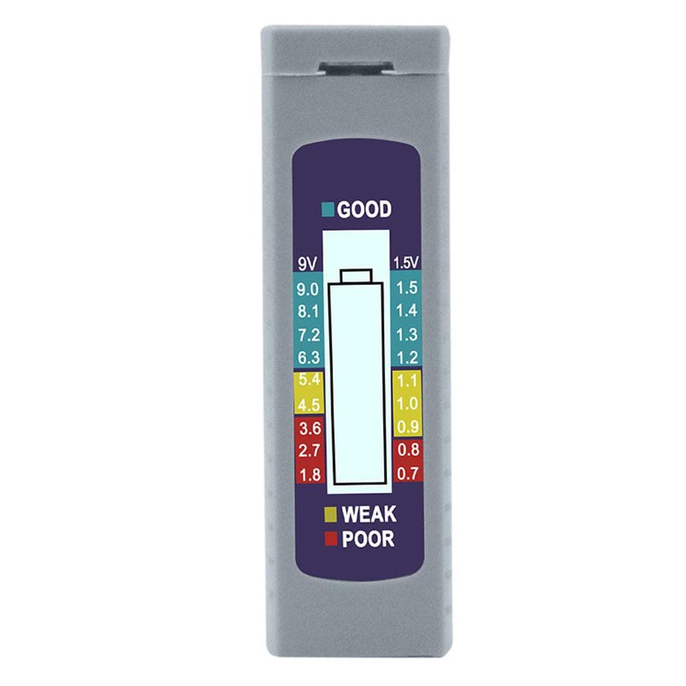Portable Universal Digital Battery Tester Checker Battery Capacity Checker for AA AAA 9V 6F22 1.5V grey