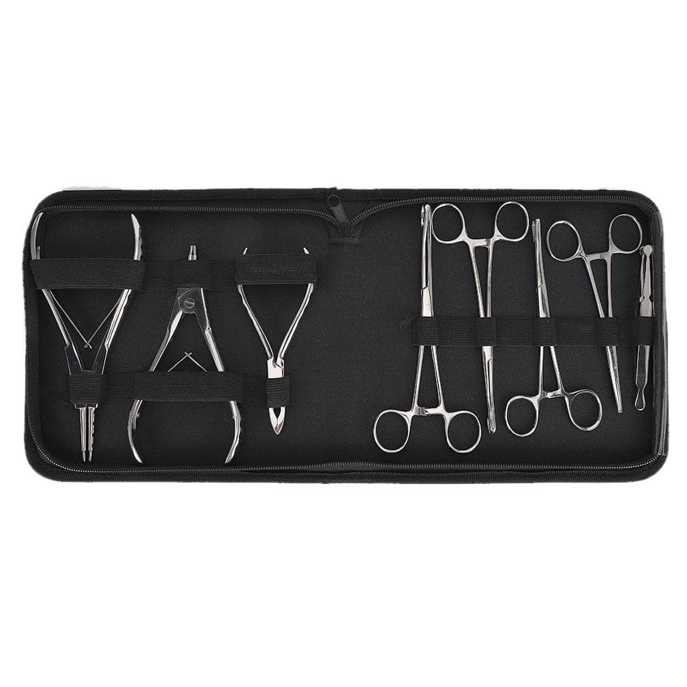 8pcs Professional Stainless Steel Body Piercing Instruments Kit Tools Body Art