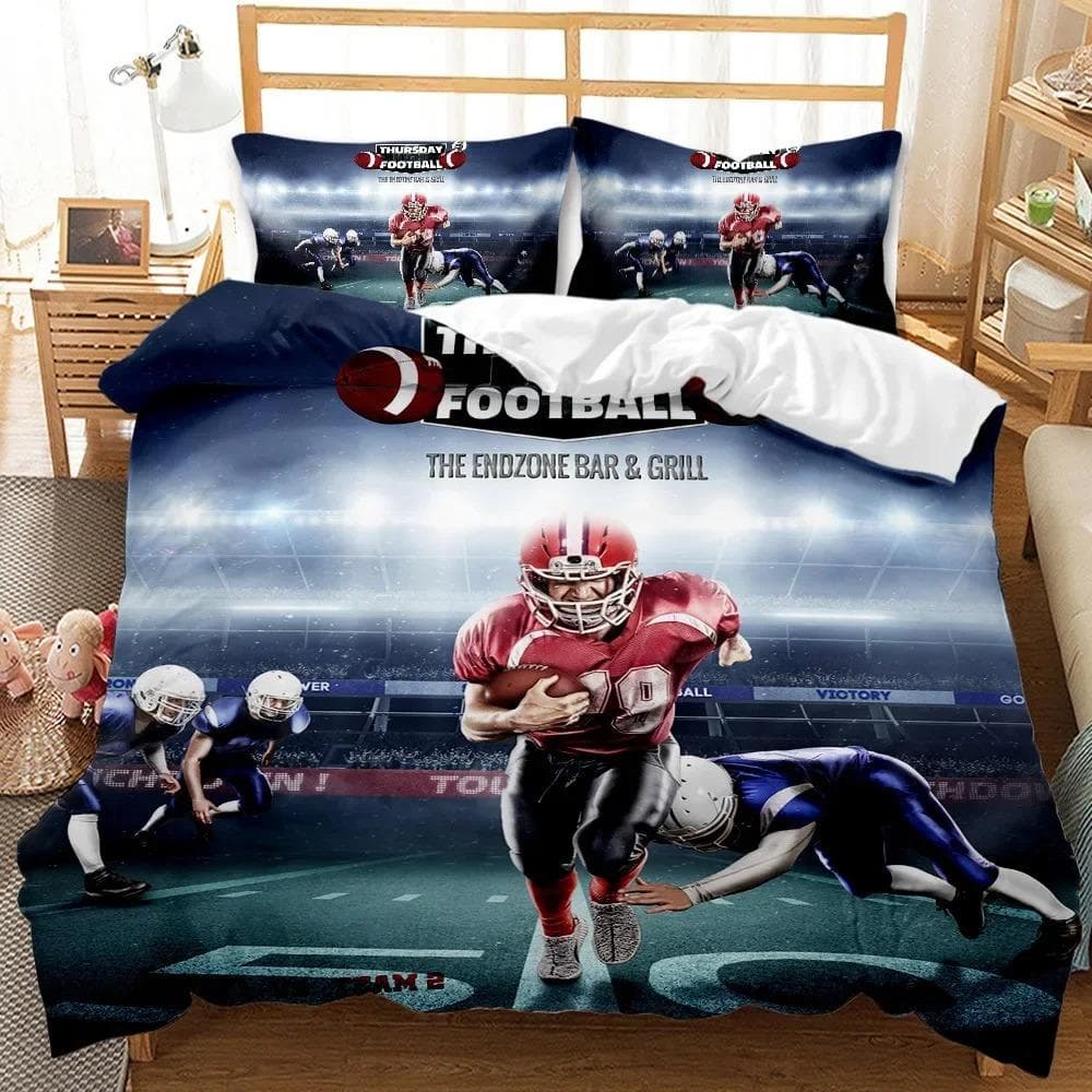 Sport Rugby 3D Print Comforter Bedding Set Cartoon Scenery Adult Europe Queen Twin Single Size Duvet Cover Set Pillowcase Luxury 70x133cm 2pcs