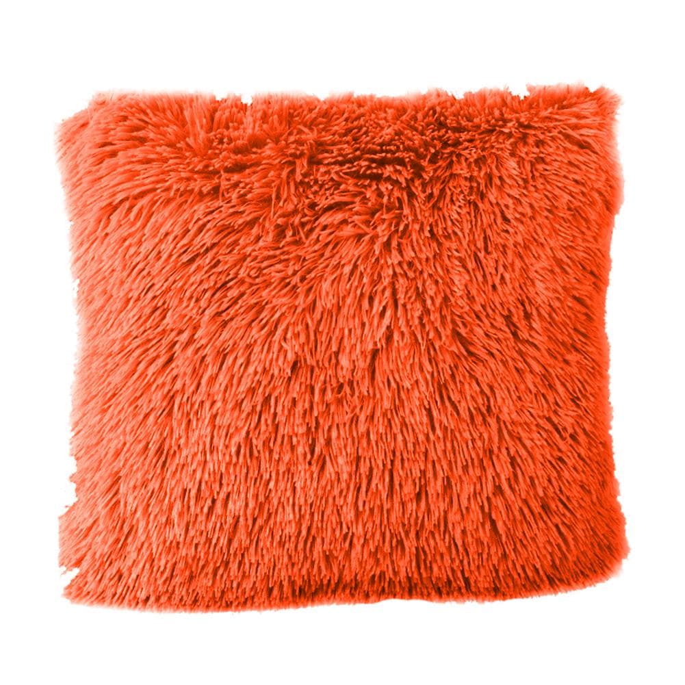Fluffy Throw Pillow Warm Soft Case Cushion Cover Home Bed Sofa Car yellow/orange