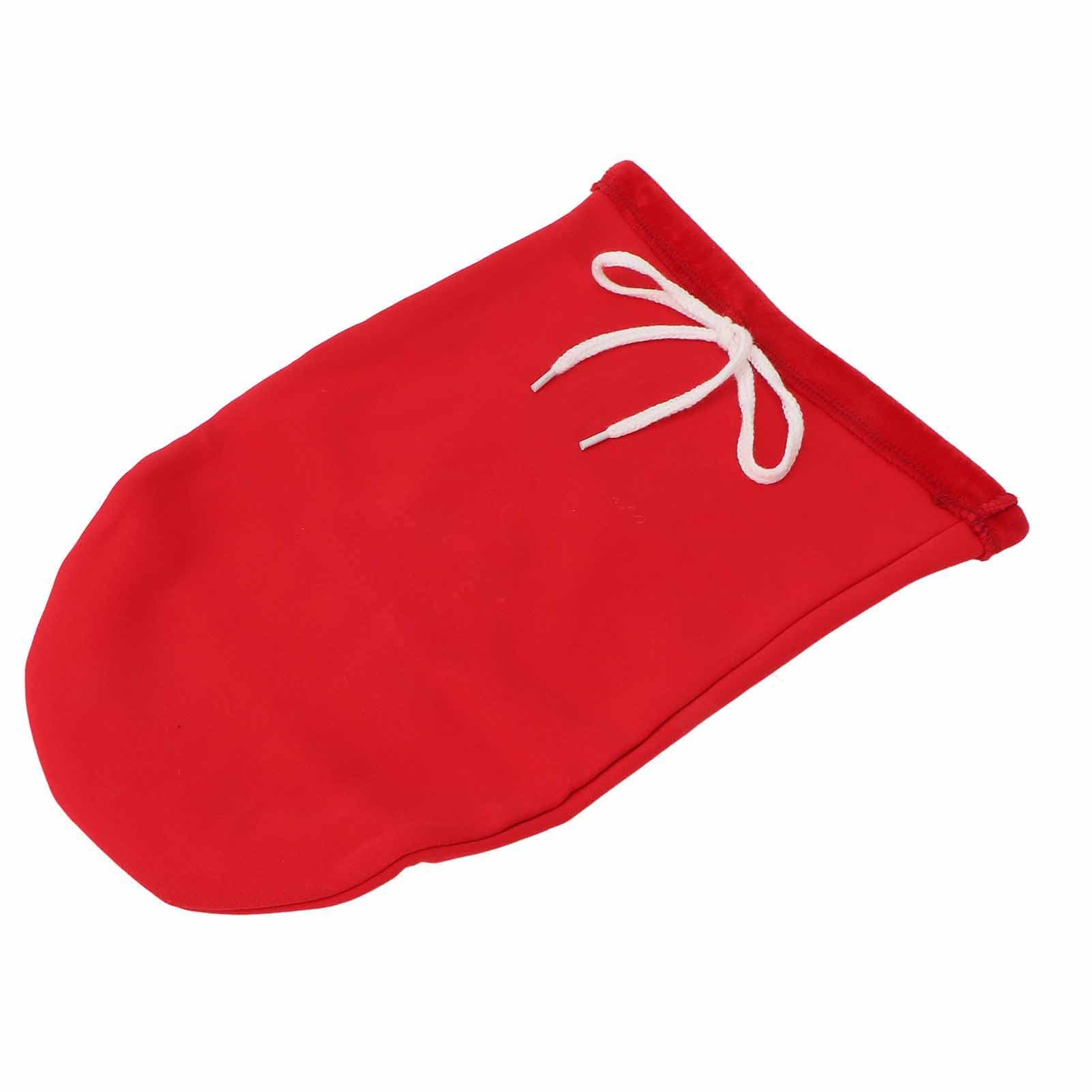 Cast Toe Cover Sock Soft Fleece Drawstring Closure Thickened Foot Warmer Protector Red