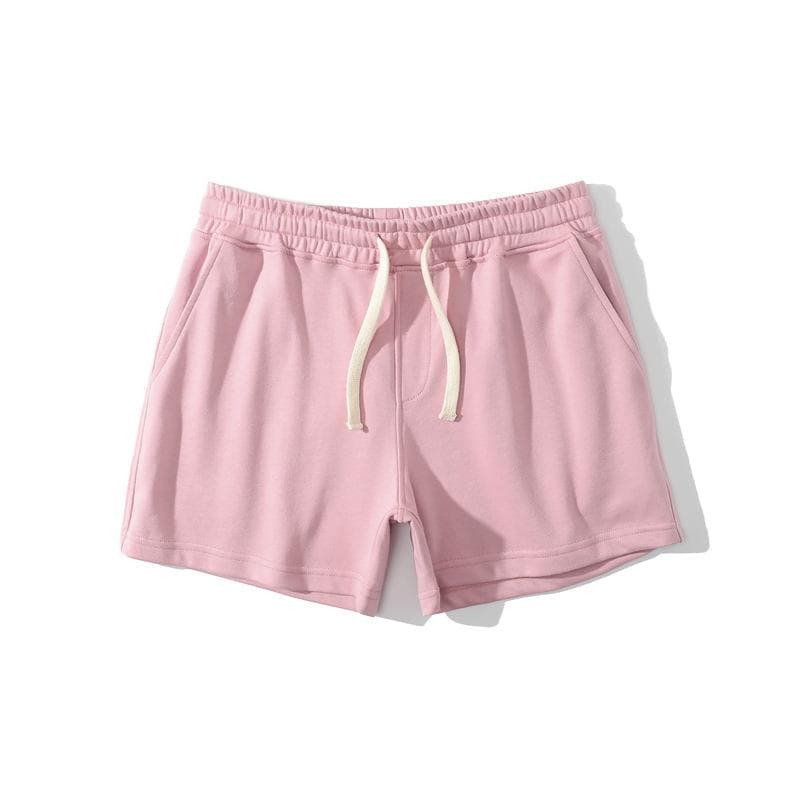 Summer Bodybuilding Sport Shorts Men Casual Bermuda Gym Fitness Running Training Pants Male Cotton Sports Bottoms M pink