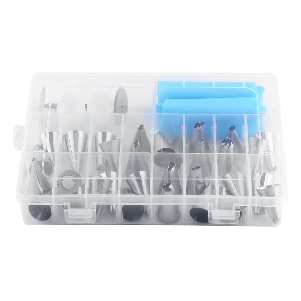 32Pcs/Set Stainless Steel Piping Nozzles Tips DIY Birthday Cake Pastry Decoration Baking Tools