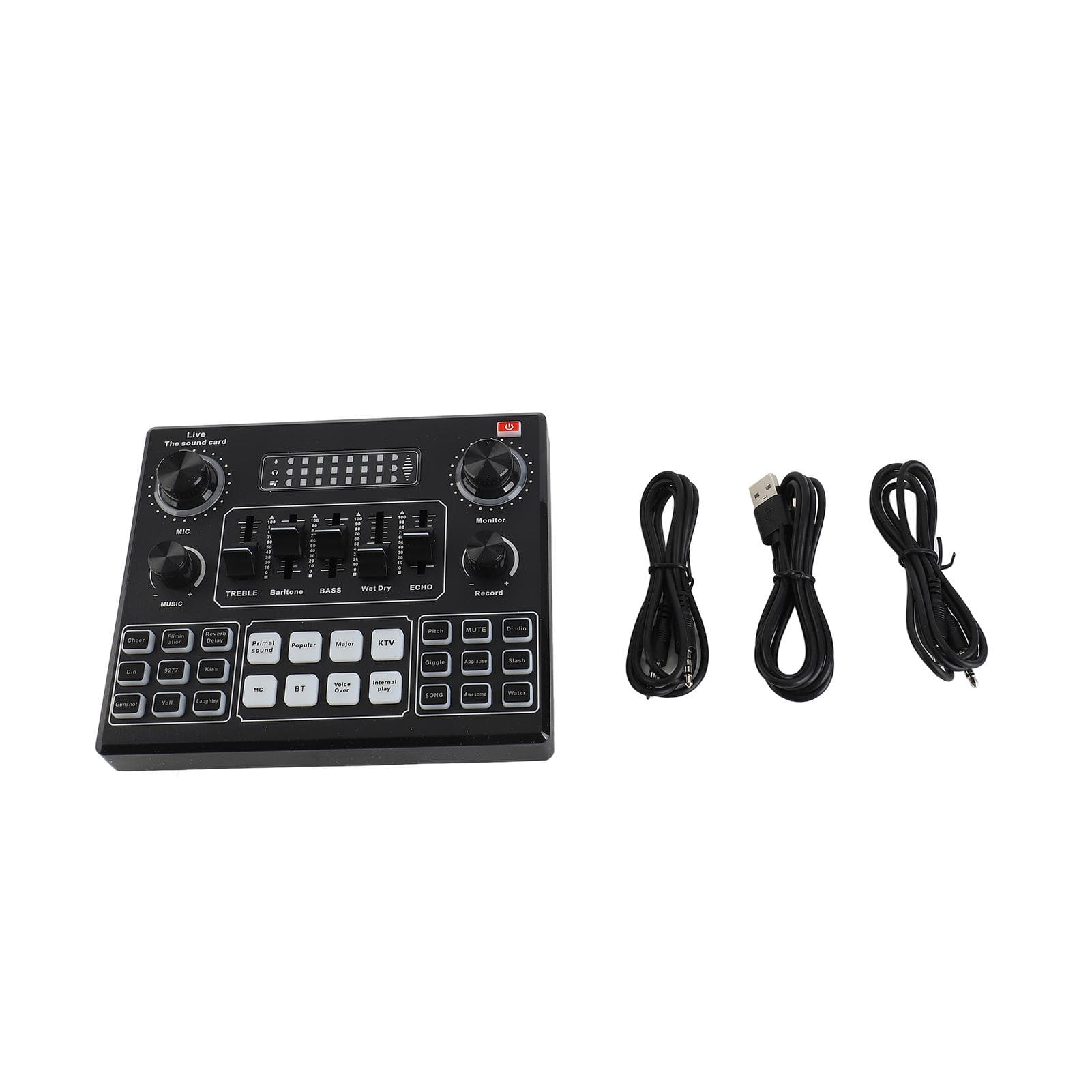 V9 Bluetooth Sound Card Stereo o Mixer for Computer Game Mobile Phone Live Broadcast