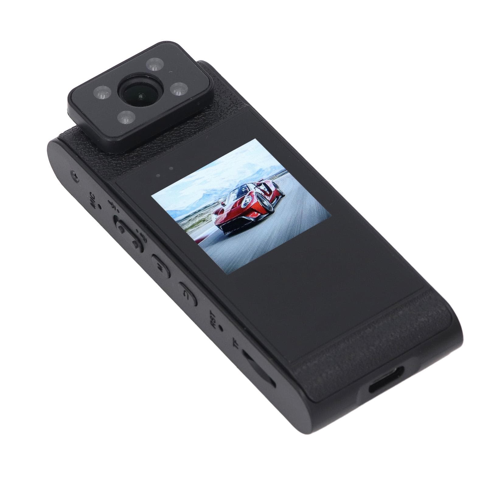 Body Worn Camera 1.55in Screen 2K Portable 180 Degree Rotatable Lens Wearable Clip On Video