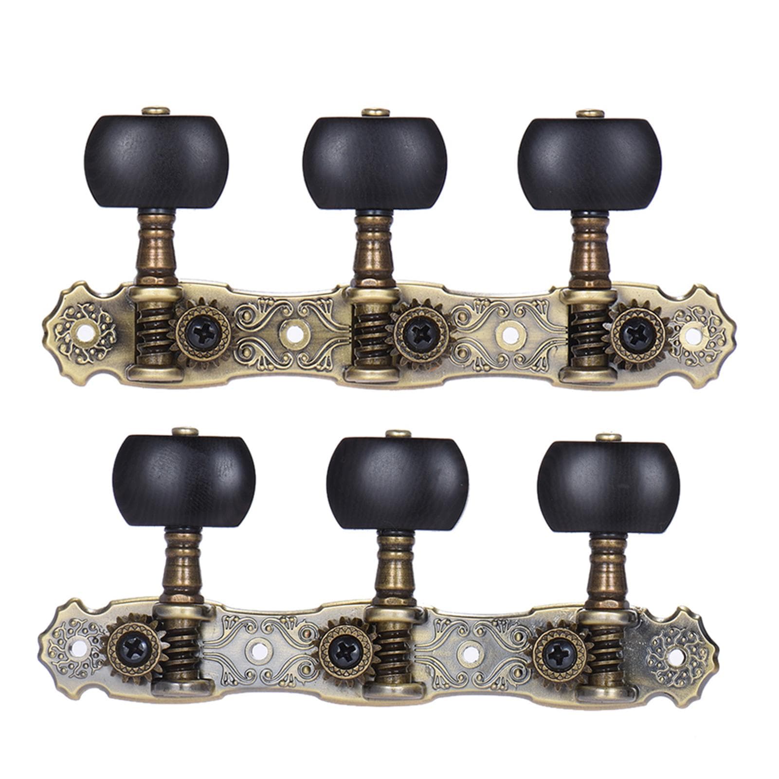 Alice 2 Pcs (L&R) Classical Guitar Tuning Peg Bronze Plated Acoustic Guitar Machine Heads 1 : 16 Bronze Plated