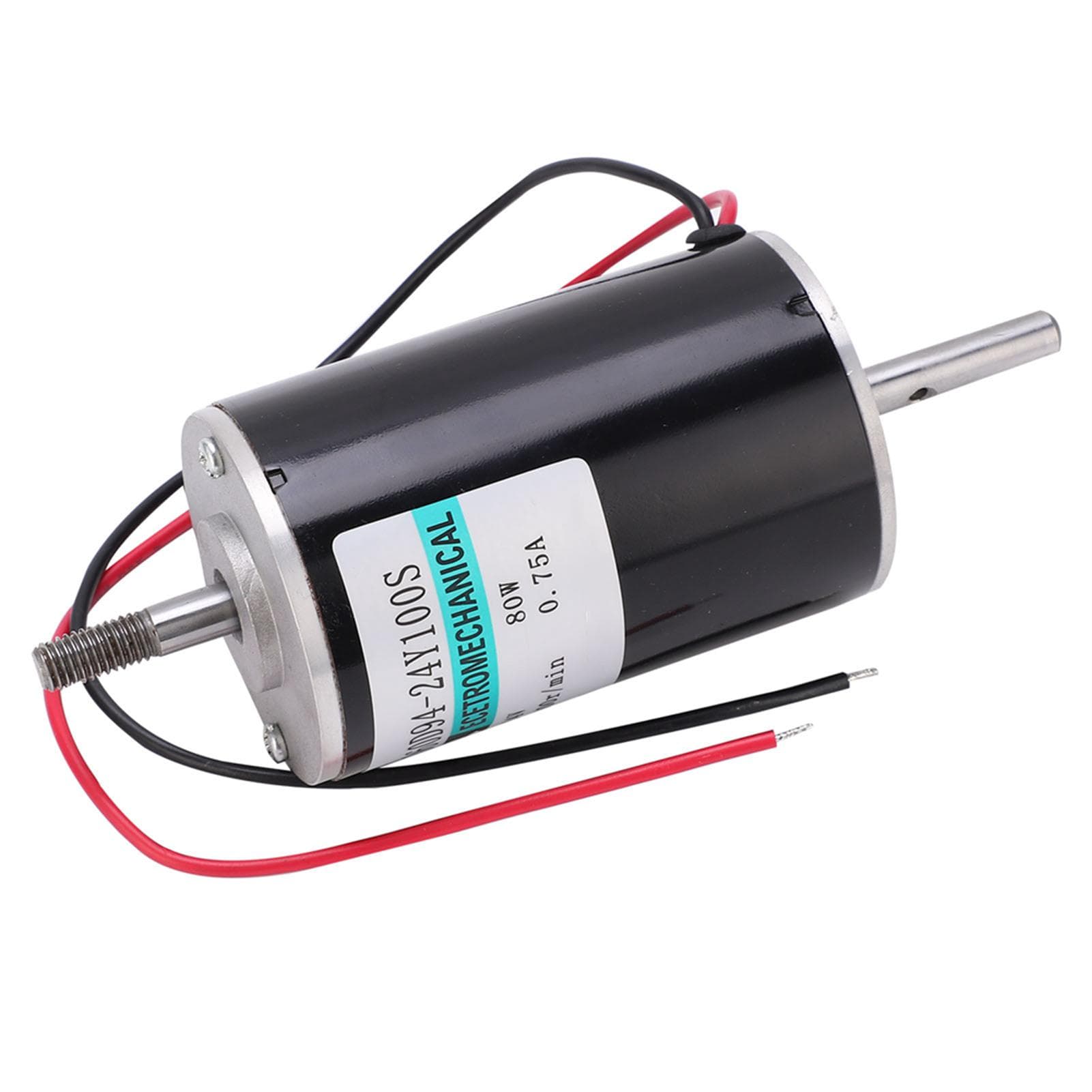 DC Motor HighSpeed 80W Small CW CCW Double Output Shaft Speed Regulation 24V