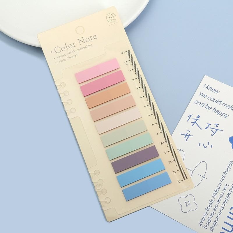 Morandi with ruler index stickers can be written classification label stickers colorful transparent