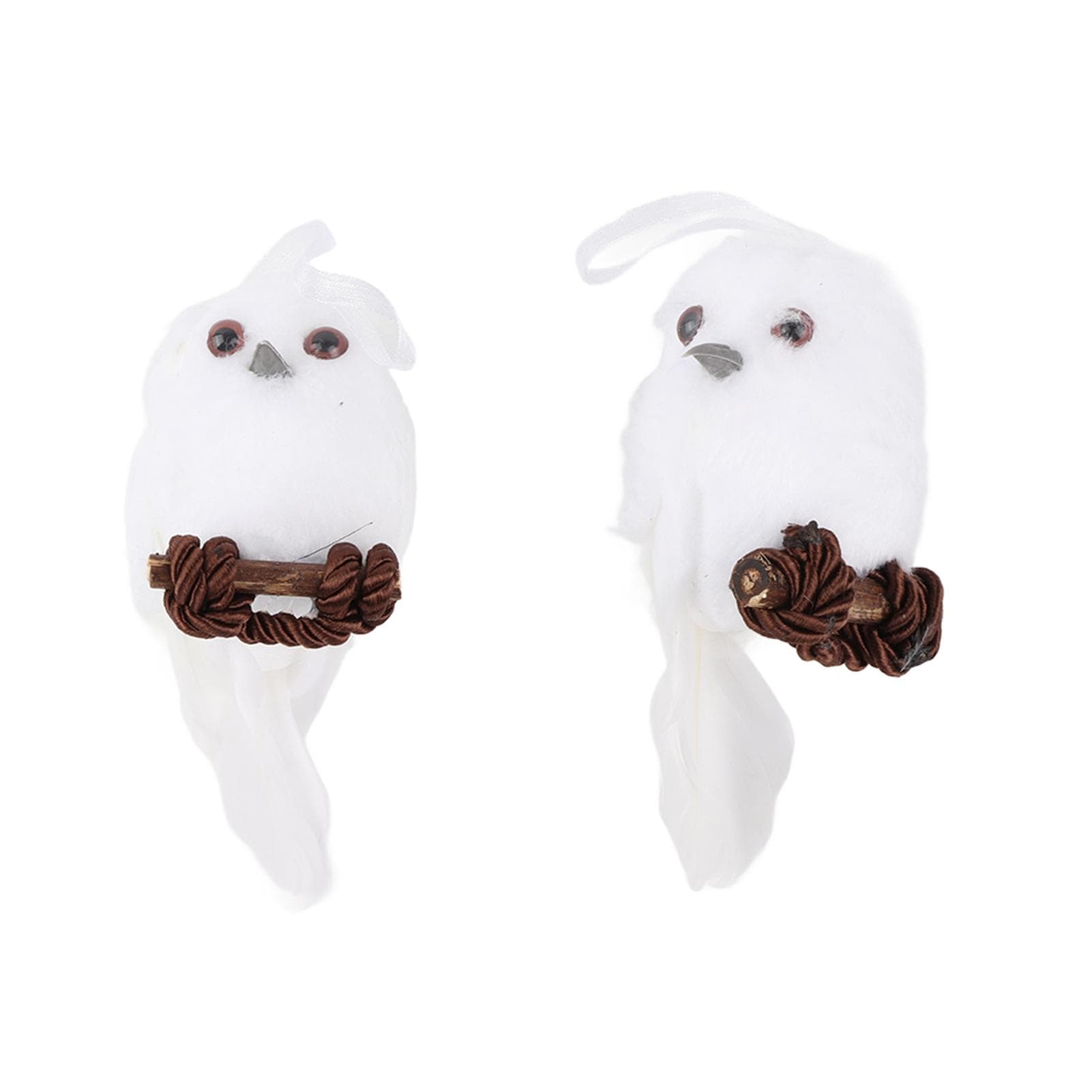 2Pcs Xmas Cute Owl Hanging Gift Simulation Animal Pendant Xmas Tree Pendant Home Holiday Party