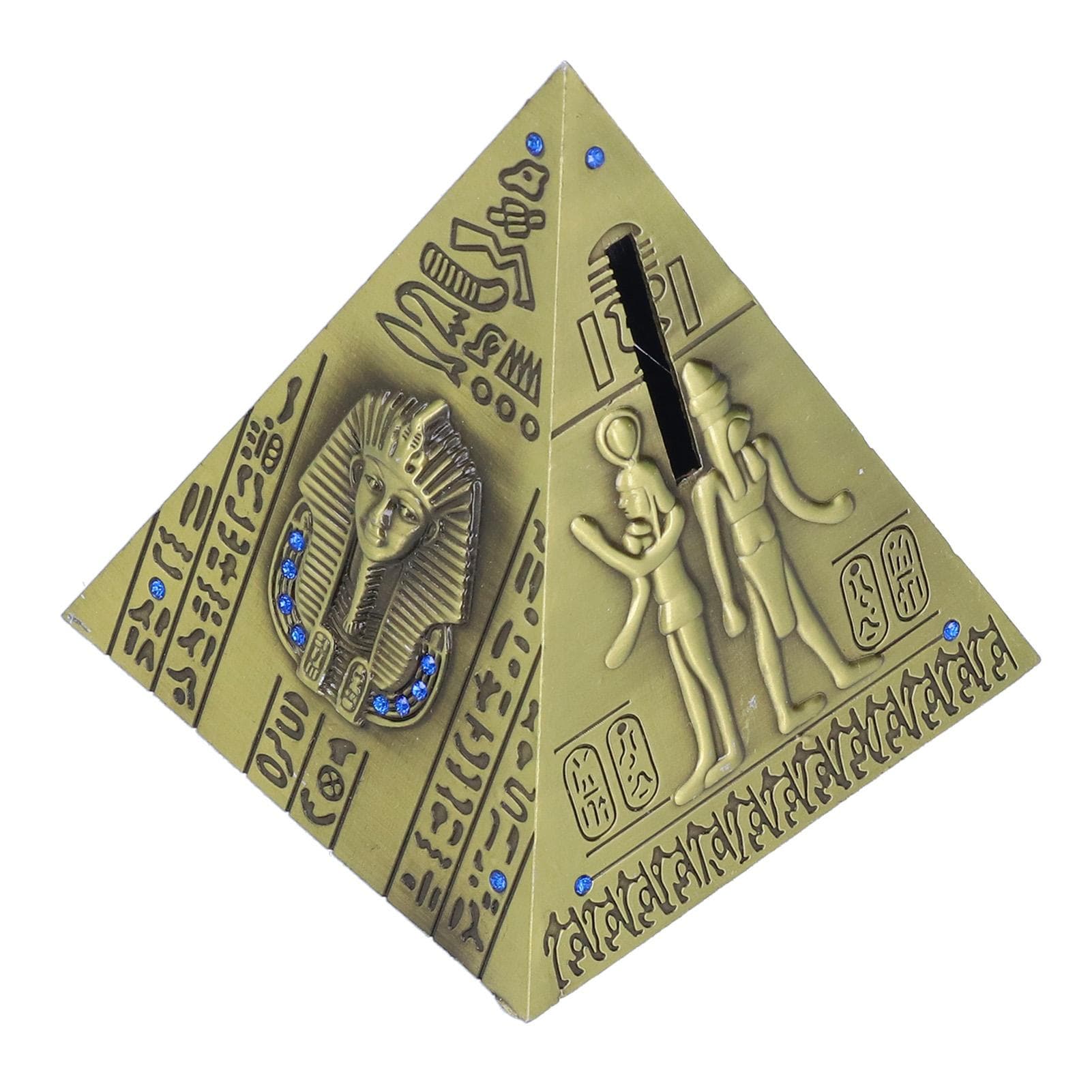 Egyptian Pyramid Model Green Bronze Large Retro Classic Exquisite Decorative Handicraft Ornament