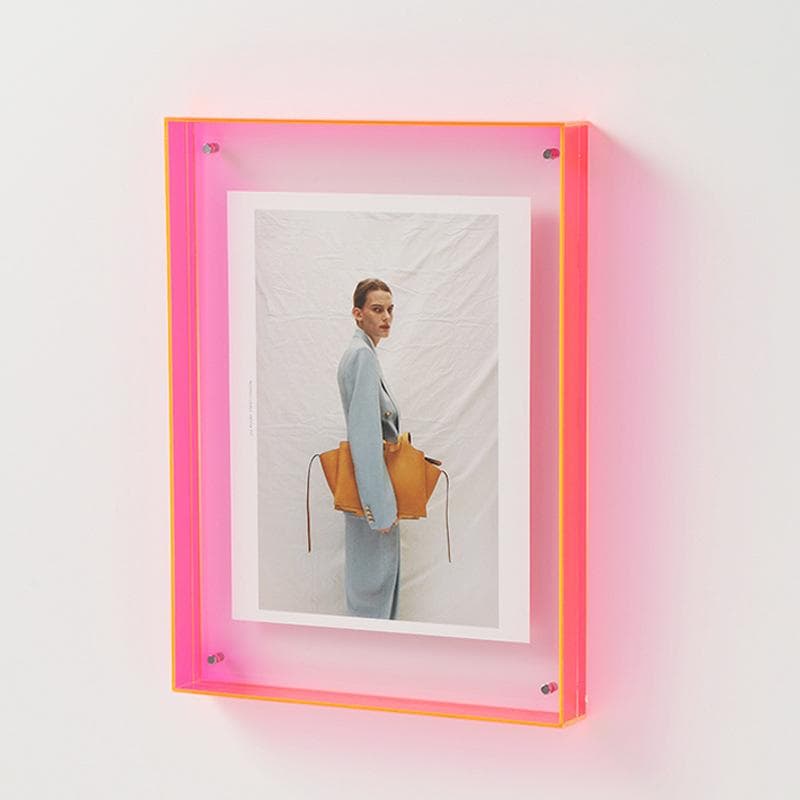 Ins Style Acrylic Photo Frame Colorful Picture Frame Without Photos Transparent Table Wall Decoration Hall Bedroom 11x14cm red