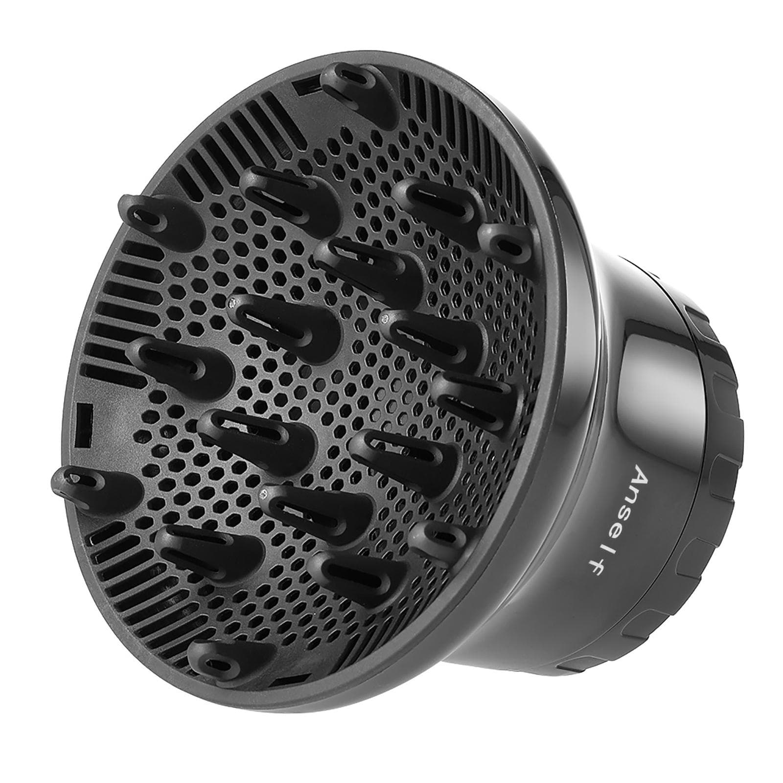 Anself Hair Dryer Diffuser Adjustable Blow Dryers Diffuser for Curly or Wavy Hair Styling black