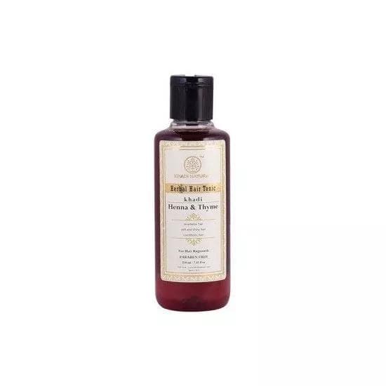 Natural hair tonic with Henna and Thyme (210 ml), Henna & Thyme Hair Tonic Khadi Natural 16.09375