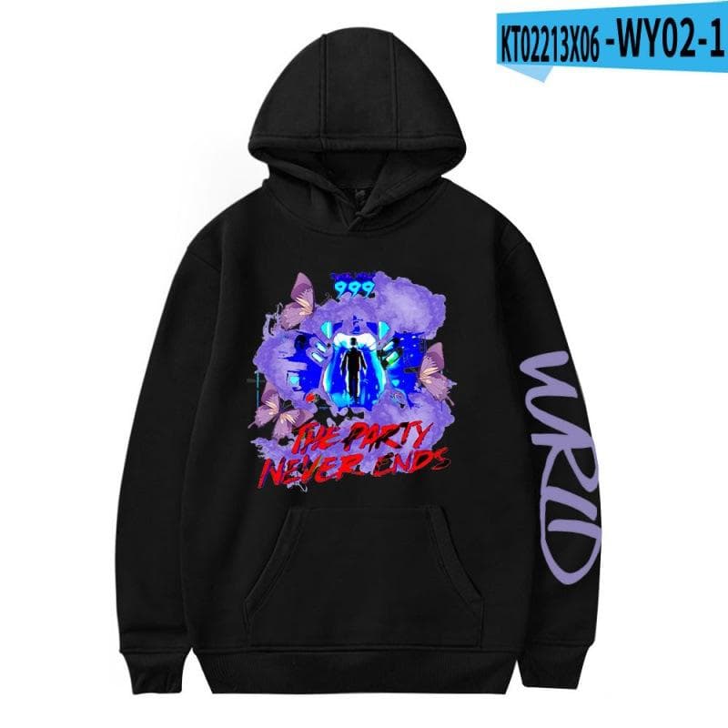 Black Hoodies Juice WRLD Men Women Sweatshirts S