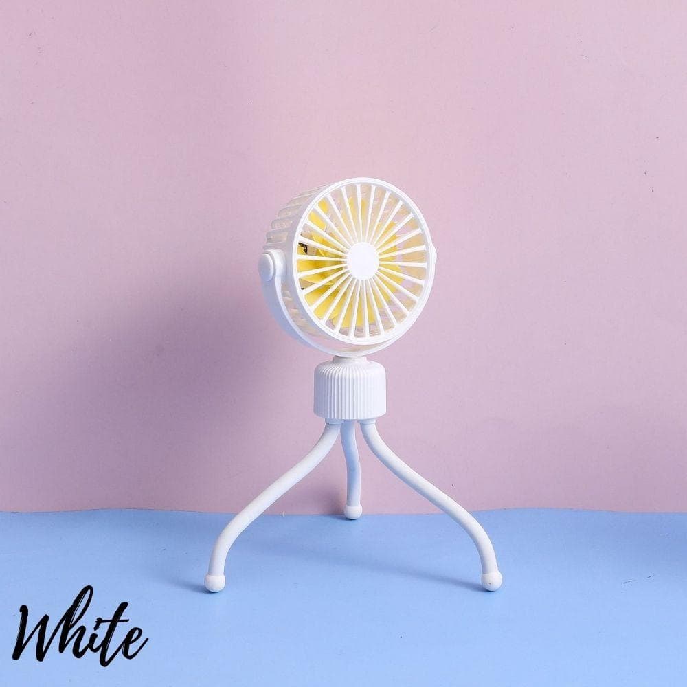 Handheld Mute Fan Stroller Mini Fan Mini Portable Battery Powered USB Powered For Car Stroller and Desk Cooling Wind Air Conditioner yellow