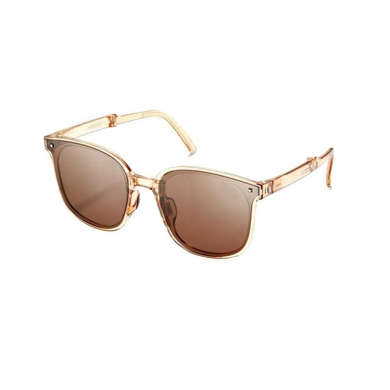 Women's Folding Fashion Glasses Lightweight UV Protection Anti Glare Lenses Plastic Frame for Driving Golf