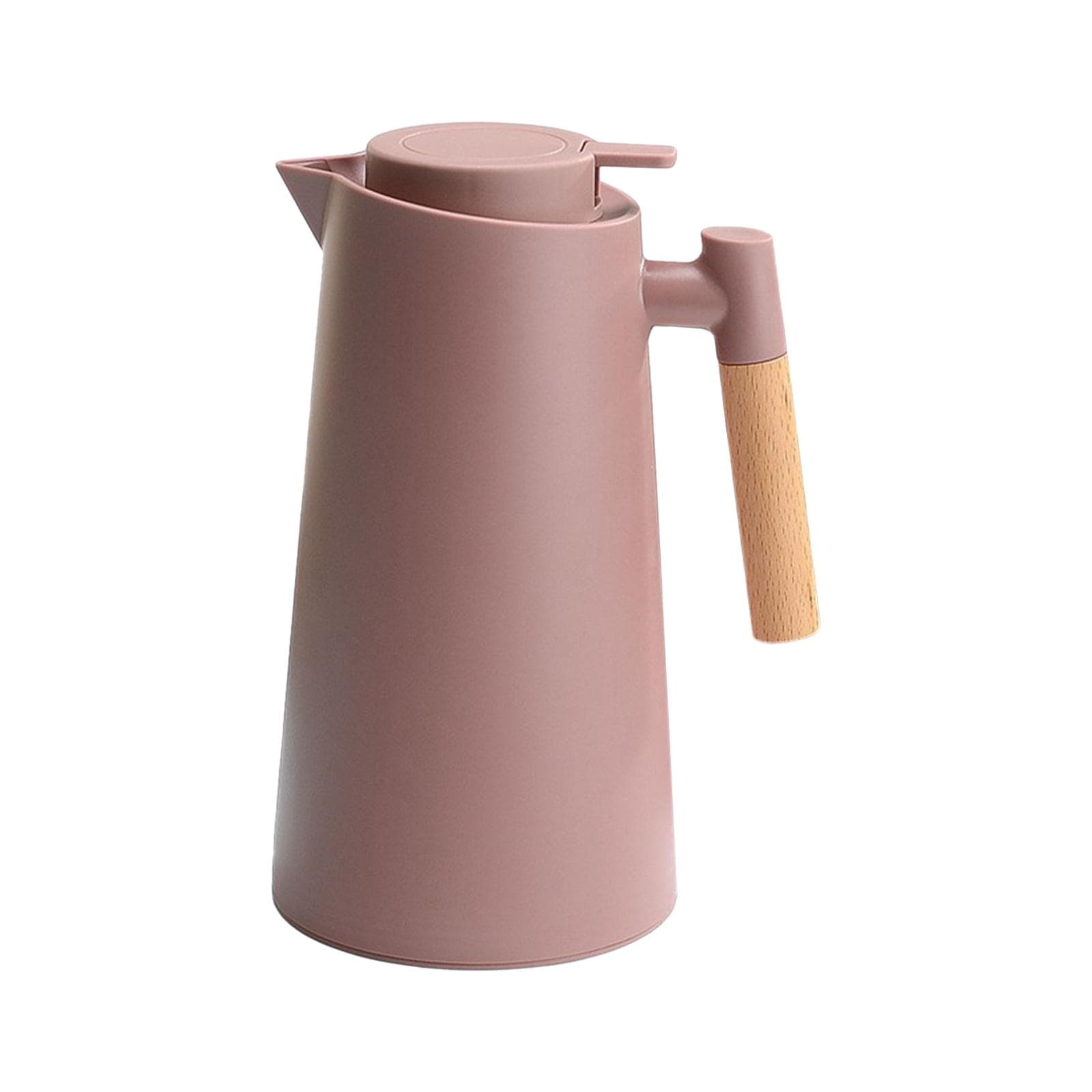 1L Thermal Coffee Carafe Double Walled Vacuum Coffee Pot Thermal Carafe Thermos Pot With Wood coffee