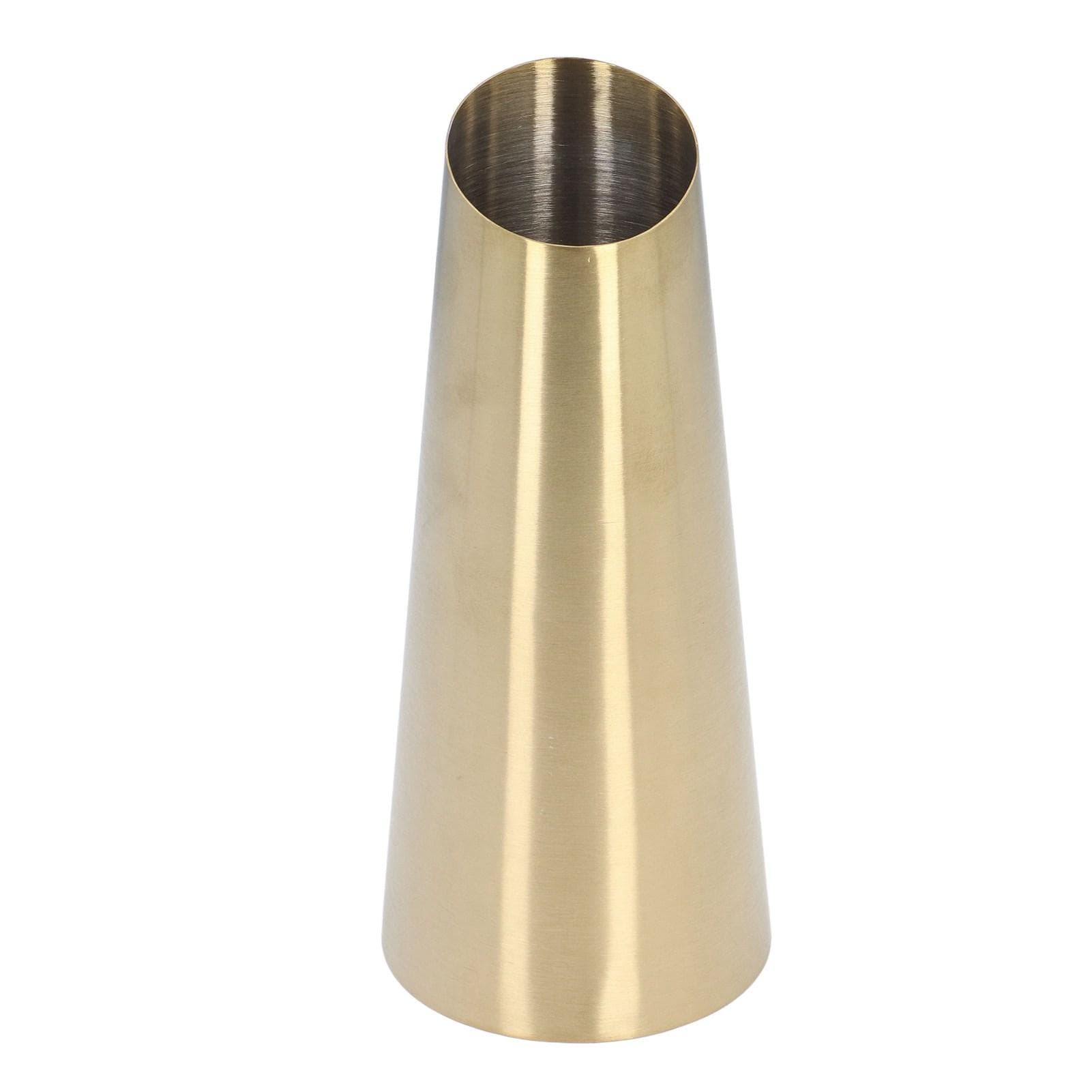Gold Vase 304 Stainless Steel Conic Shape Narrow Mouth Simple Modern Style Desk Vase for Home