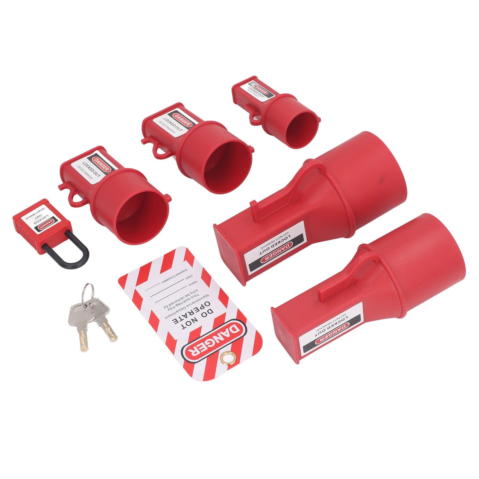 5PCS Socket Lockout Device Industrial Waterproof Energy Isolation Security Tagout Lock for Pin and