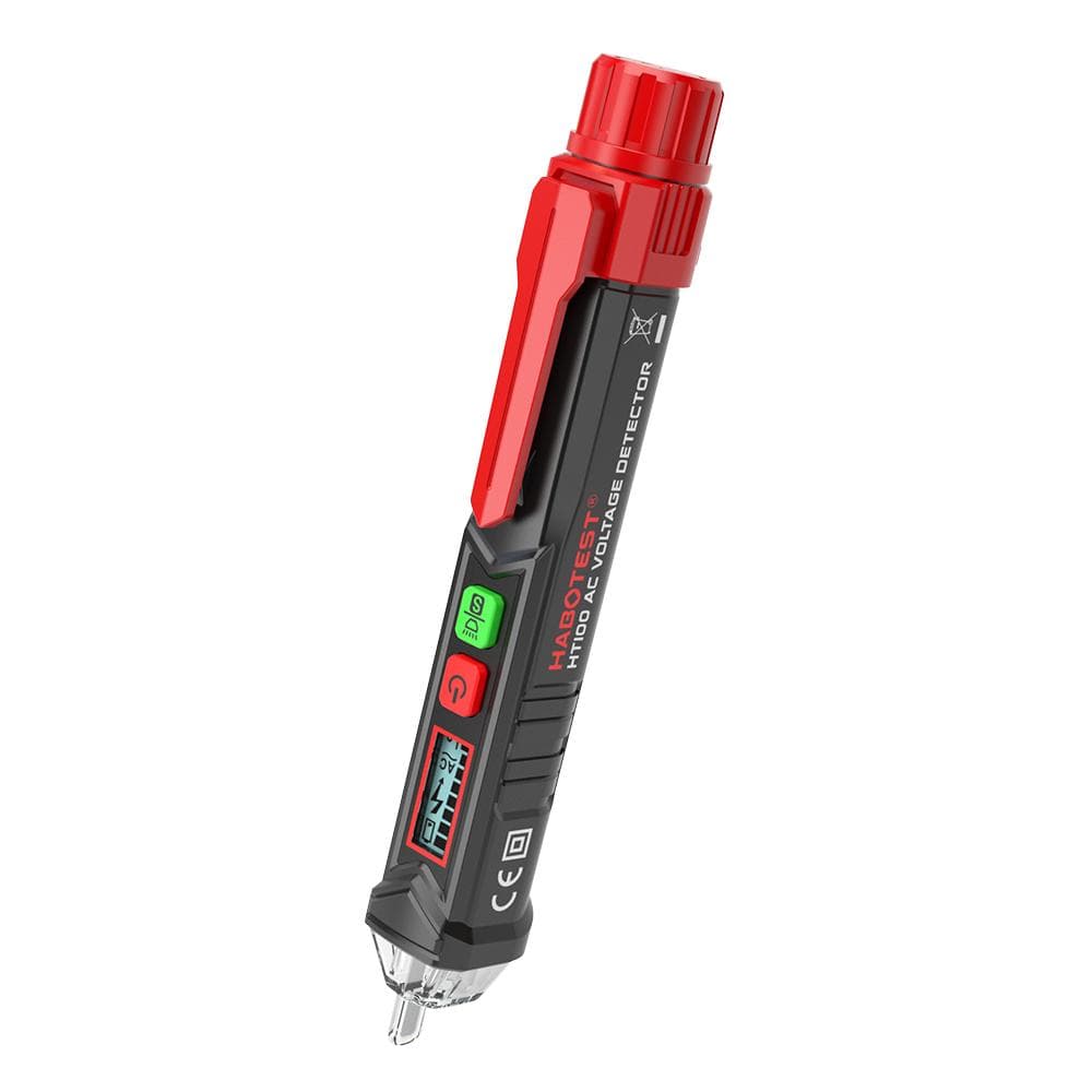 HABOTEST Portable Non-contact AC Voltage Tester Pen Shaped V-Alert Detector with Sound and Light Alarm