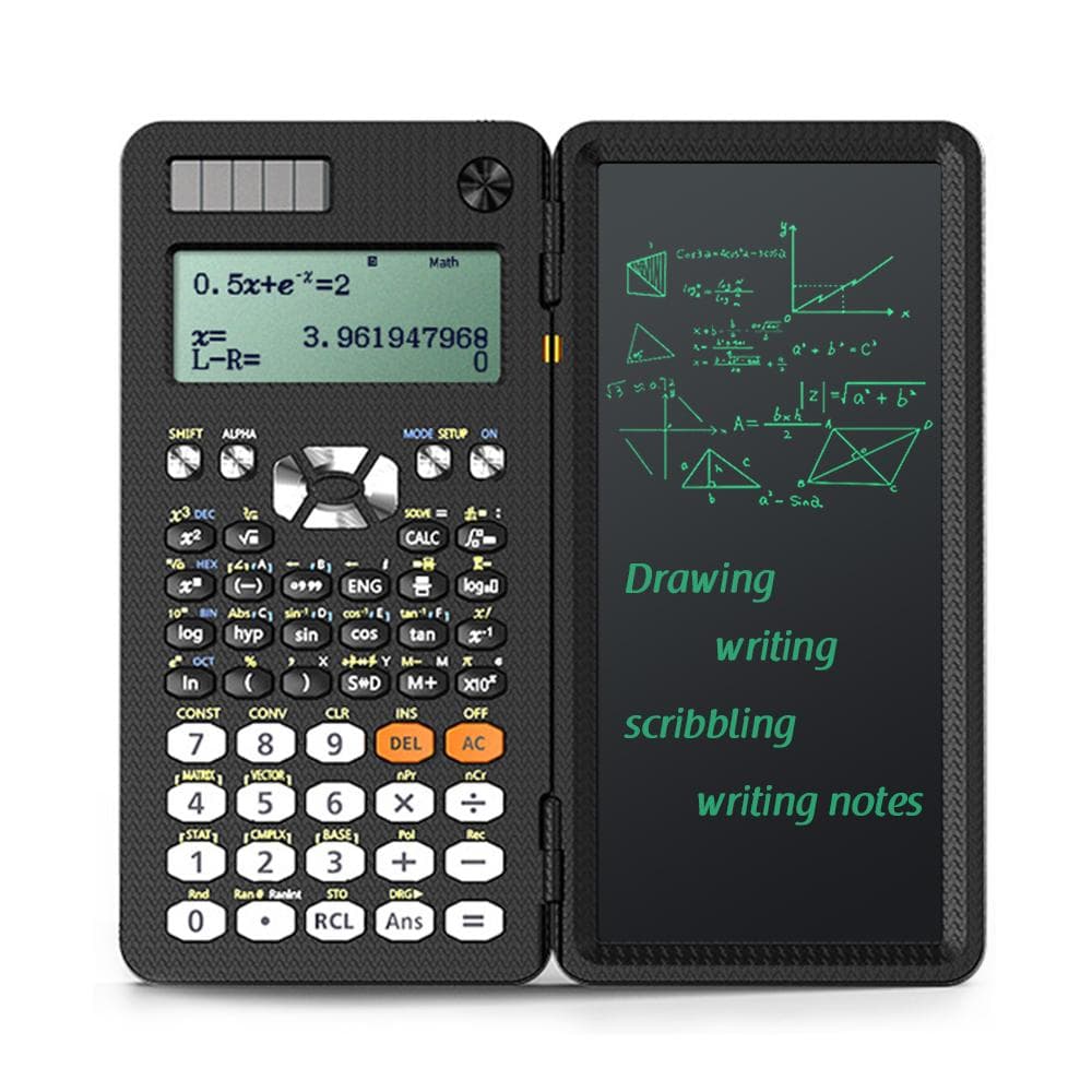 991ES Desktop Scientific Calculator with Notepad Graphic Calculator MultiFunctional LCD Writing black