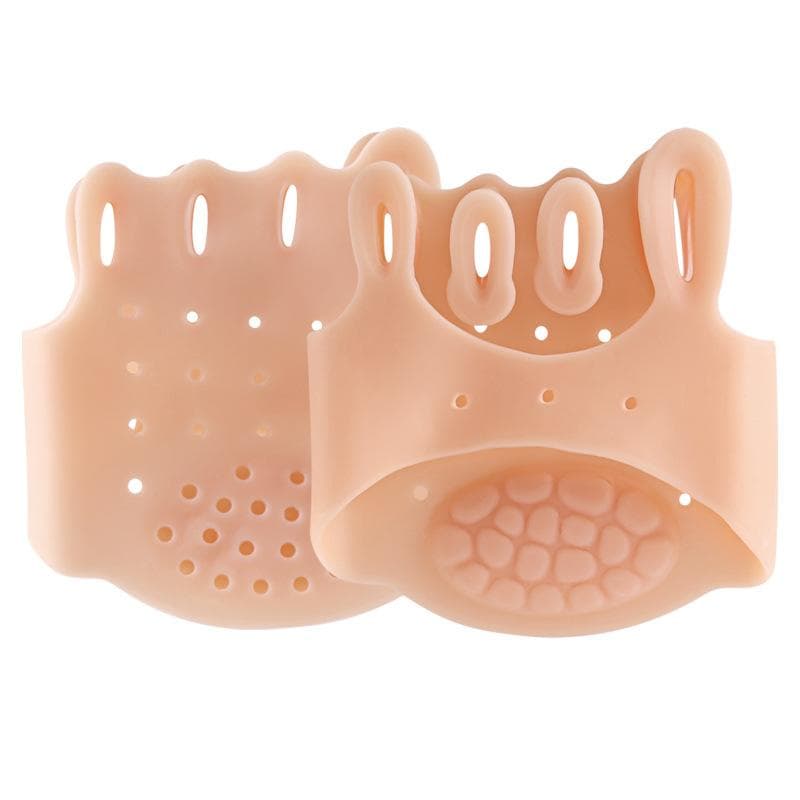 1 Pair Silicone Forefoot Pads Pain Relief Toe Separator Anti-Slip Toe Protector Foot Care Tools nude