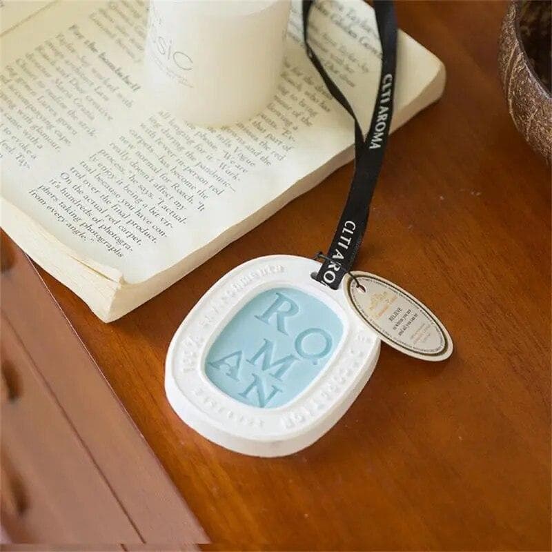 Diptyque Style Solid Scented Wax Oval Tablets Cabinet Closet Freshener Aromatherapy Deodorant Home Decor 1 pcs blue
