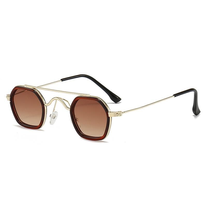 New Women Metal Polygon Sunglasses Vintage Designer UV Protection Sun Glasses UV400 Goggles for Men Driving Eyewear As shown in the figu