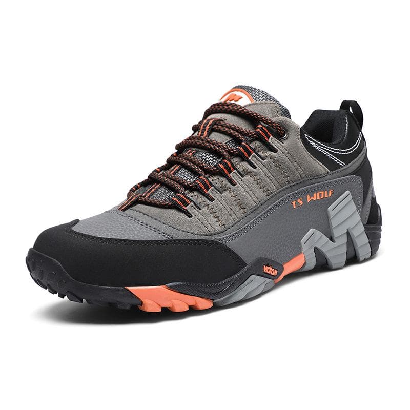 Men's and Women's Genuine Leather Hiking Shoes - Waterproof, Non-Slip, Breathable for Spring and Autumn Outdoor Sports & Travel. 39