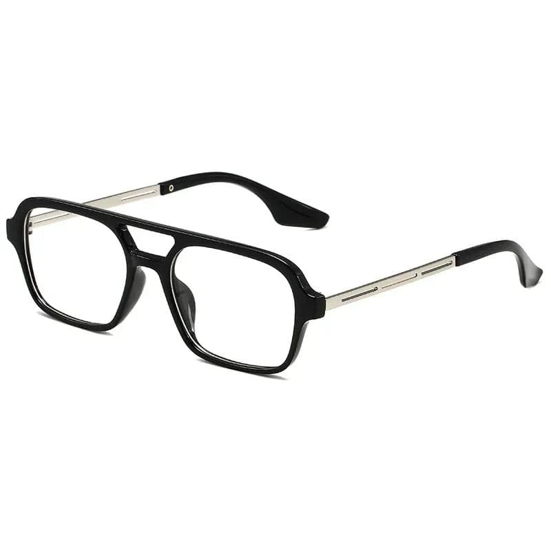 Vintage Classic Designer Double Bridge Square Sunglasses for Women Men Luxury Punk Big Frame UV400 Shades