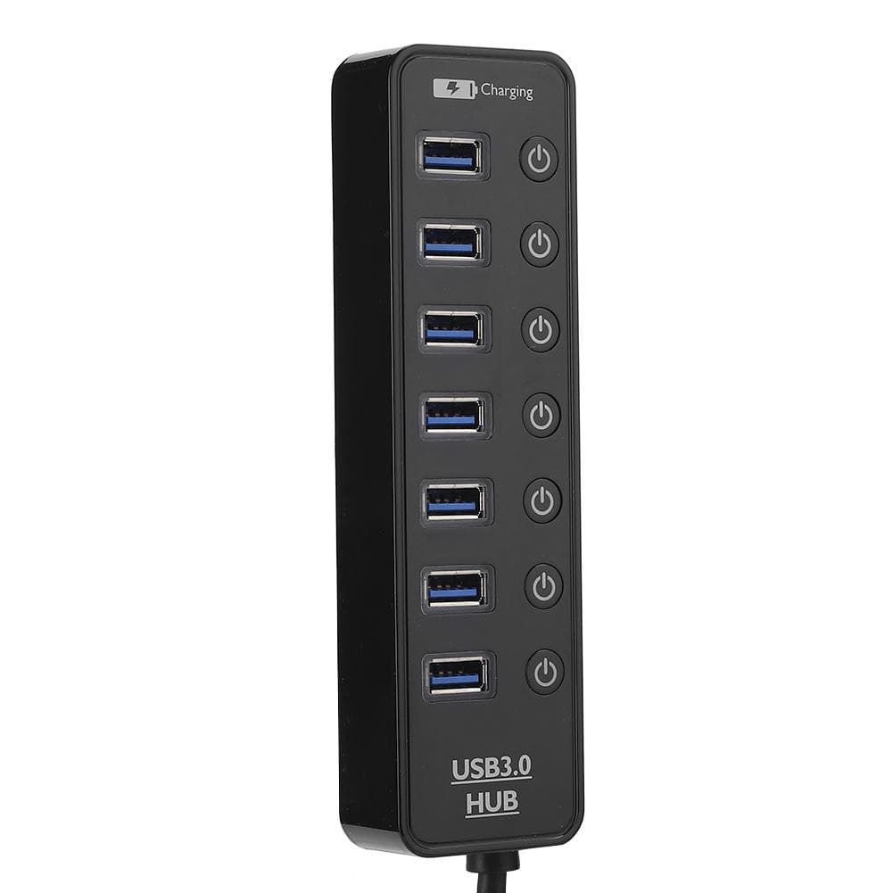 7-Port USB 3.0 Hub with Switch Smart 2A Fast Charging Splitter Docking Station PC Accessory