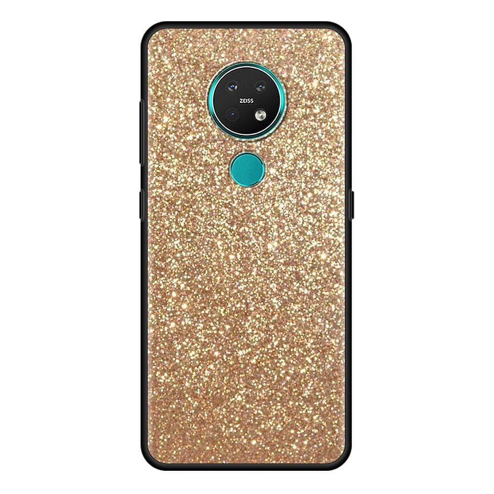 Gold Pink Glitter Print Cell Phone Case for Nokia 5.4 7.2 3.4 5.3 2.3 3.2 8.3 5G 2.4 2.2 4.2 1.3 1.4 C20 G20 X20 Cover Coque Nokia 5.3