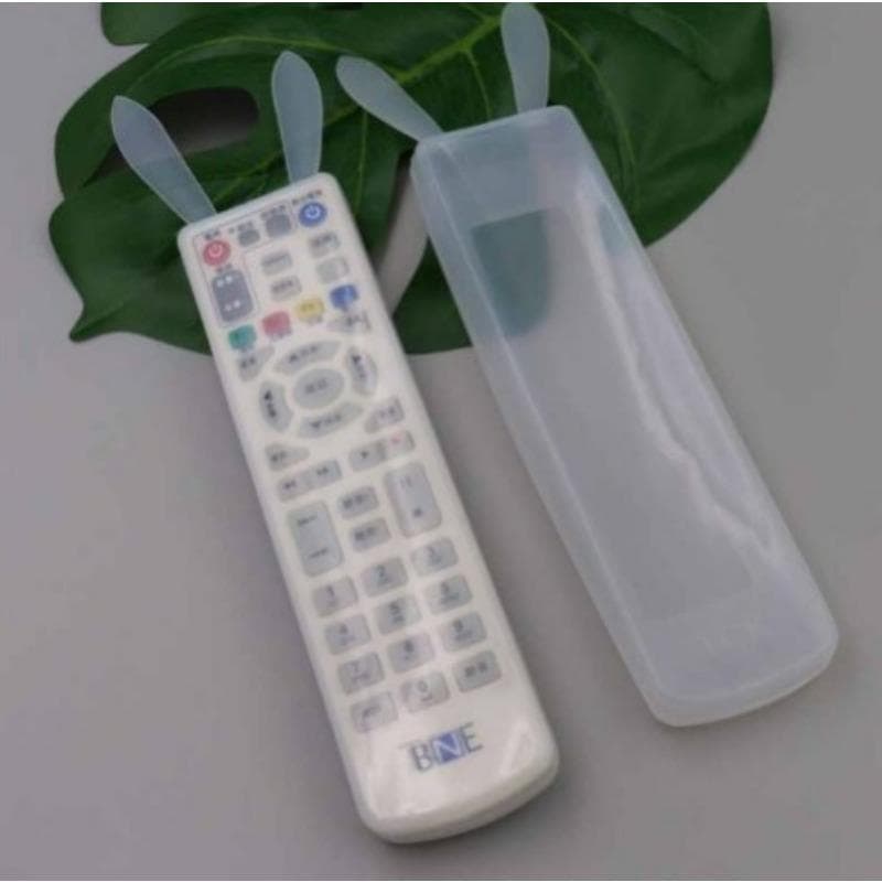 1pc Transparent Remote Control Cover Case for TV, AC, Rabbit Ear Dustproof Protective Sheath Sleeve, Protects Devices from Dust and Scratches L