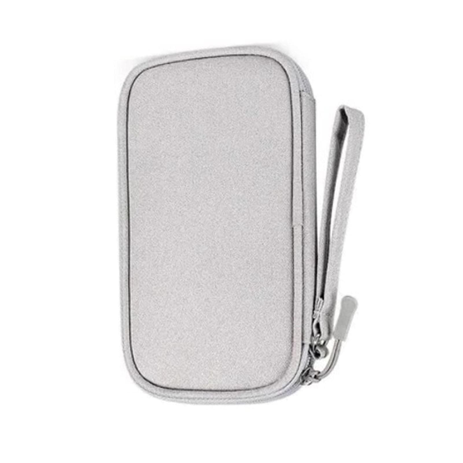 Digital Accessory Storage Bag Small Grey Multi Layers Nylon Electronics Organizer for Travel