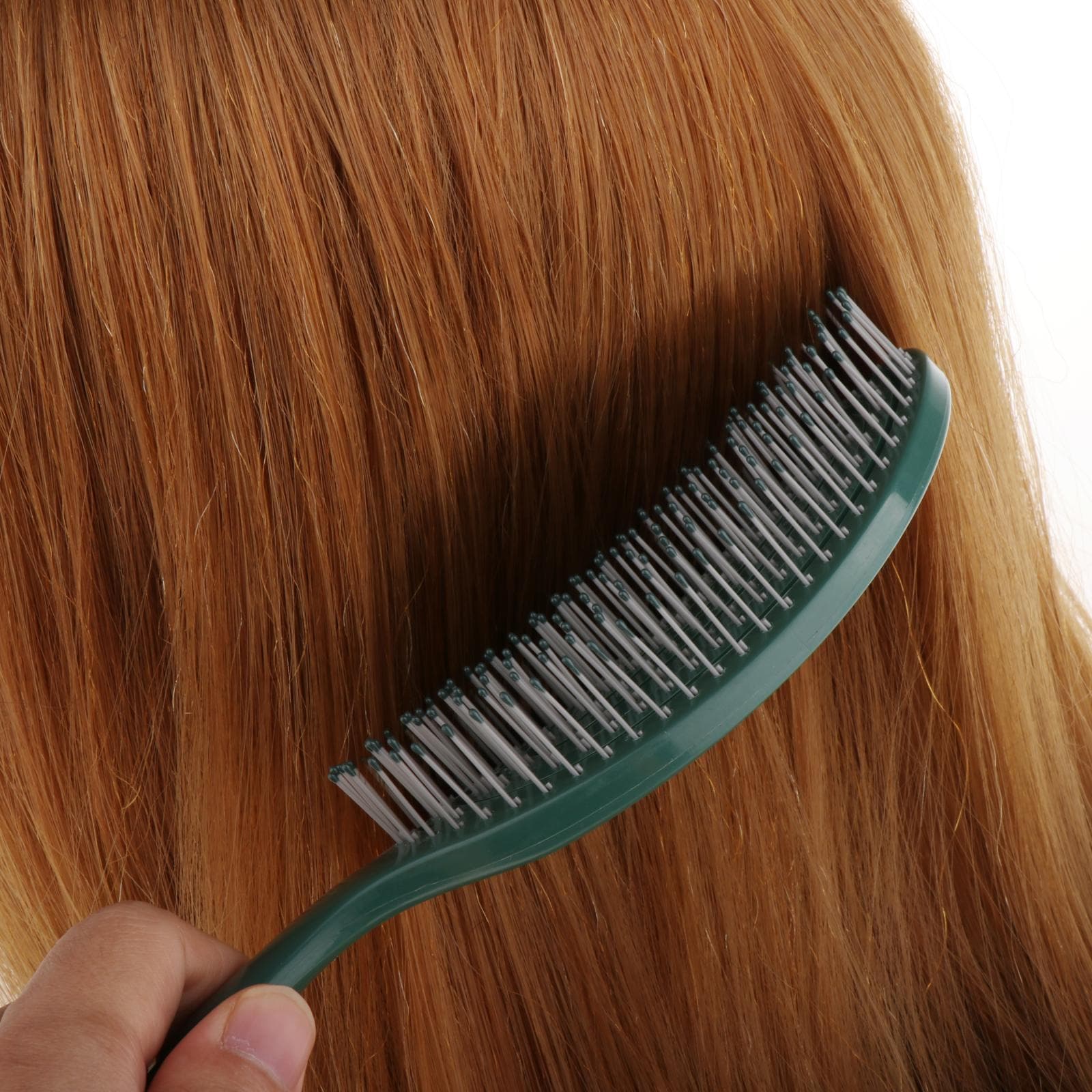 Hair Detangling Brush ABS Plastic Detangler with Round Pins Glide Through Tangles Ease for Curly, Stright, Women, Kids, Toddlers green