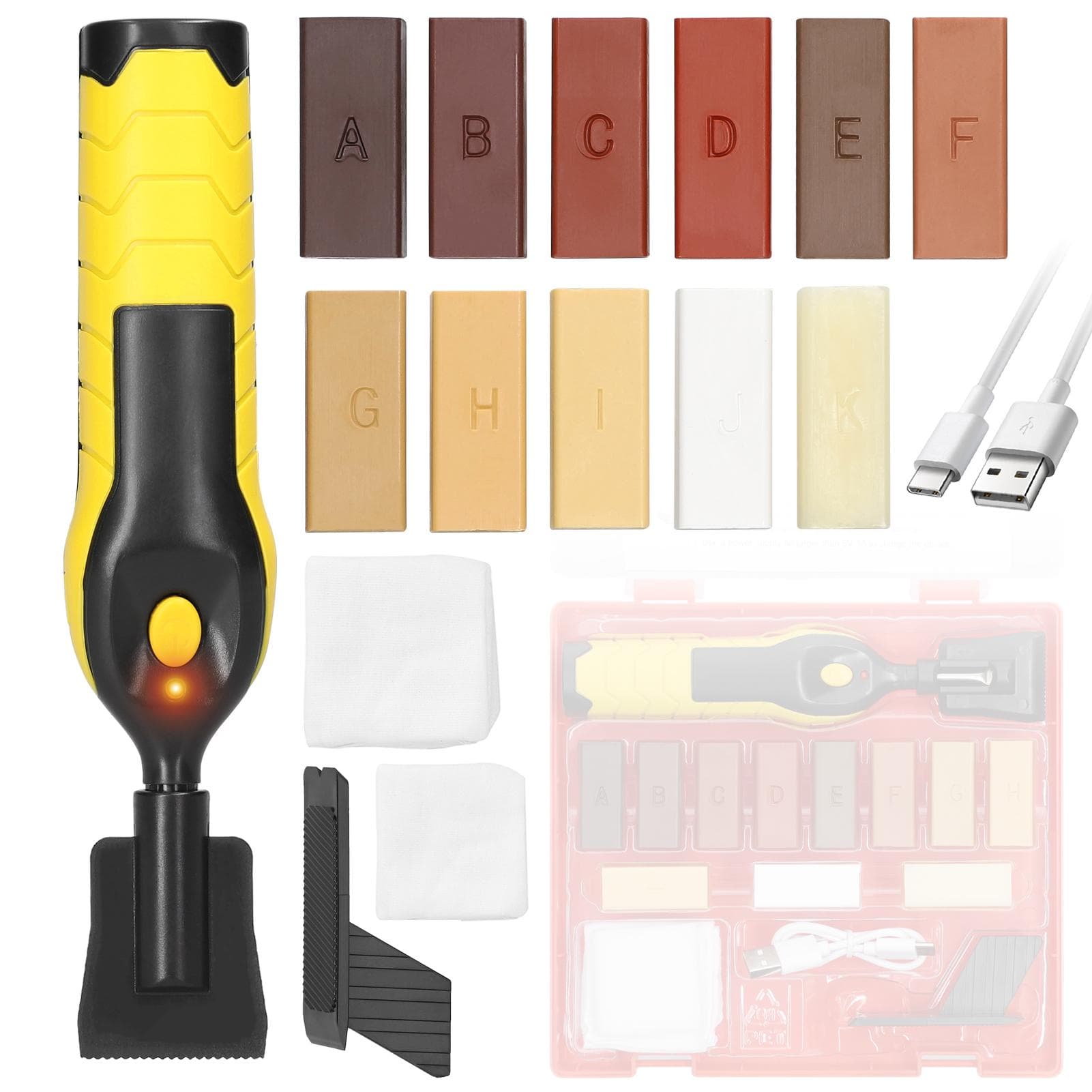 Wood Floor DIY Repairing Tool Set Multifunction Furniture Repairing Tool Set Scratch Nail Hole 0 multicolour
