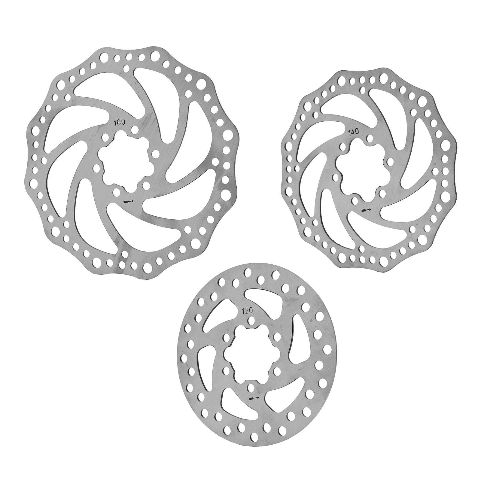 3PCS Disc Brake Rotors Stainless Steel Brake Rotor Set 120mm 140mm 160mm Cycling Accessories