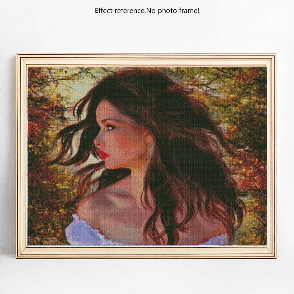 Diamond Painting Full Round Arrival Girls Diamond Embroidery Lady Diamond Mosaic Pictures 20X30