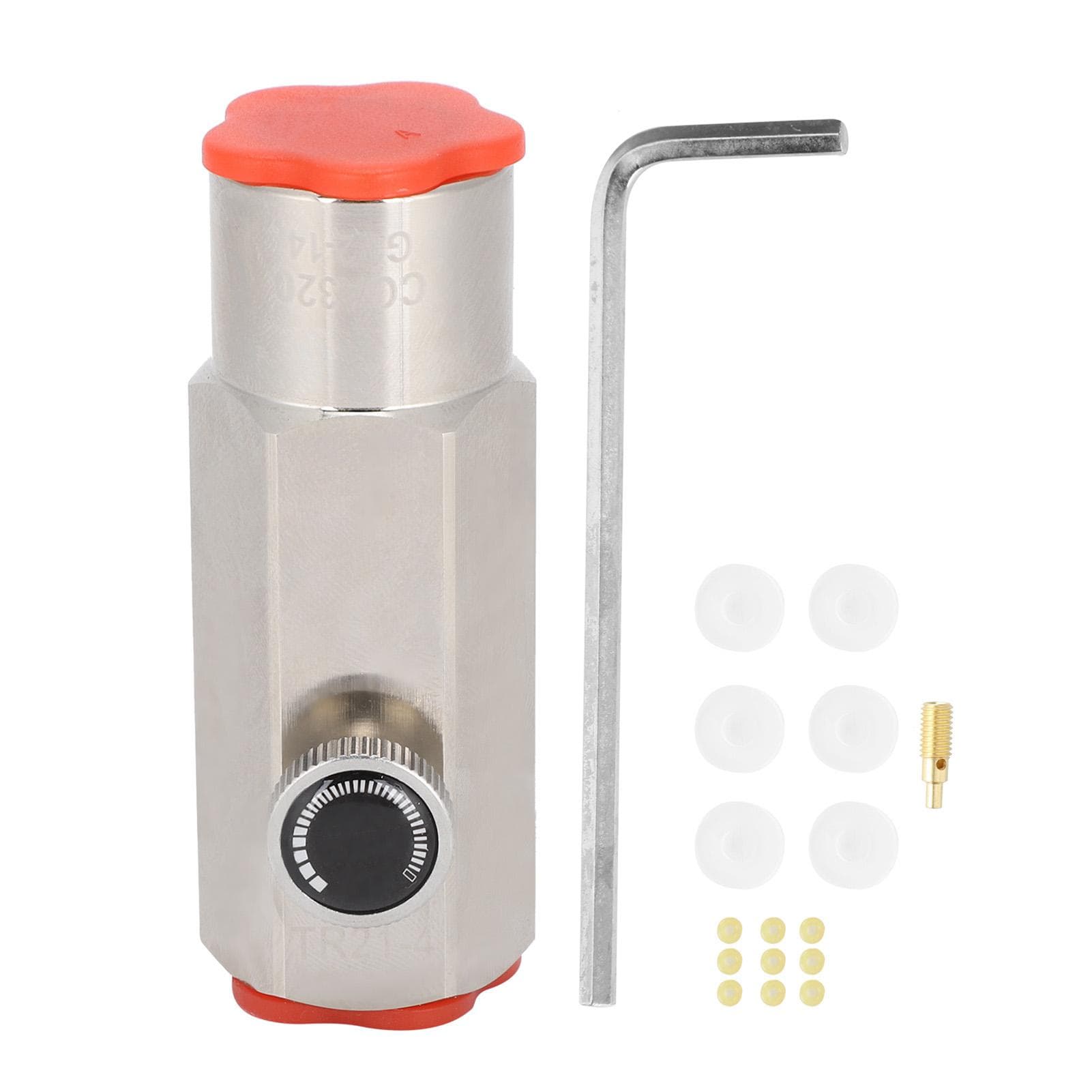 CO2 Cylinder Refill Adapter Connector CGA320 Soda Filling Valve Accessory Silver