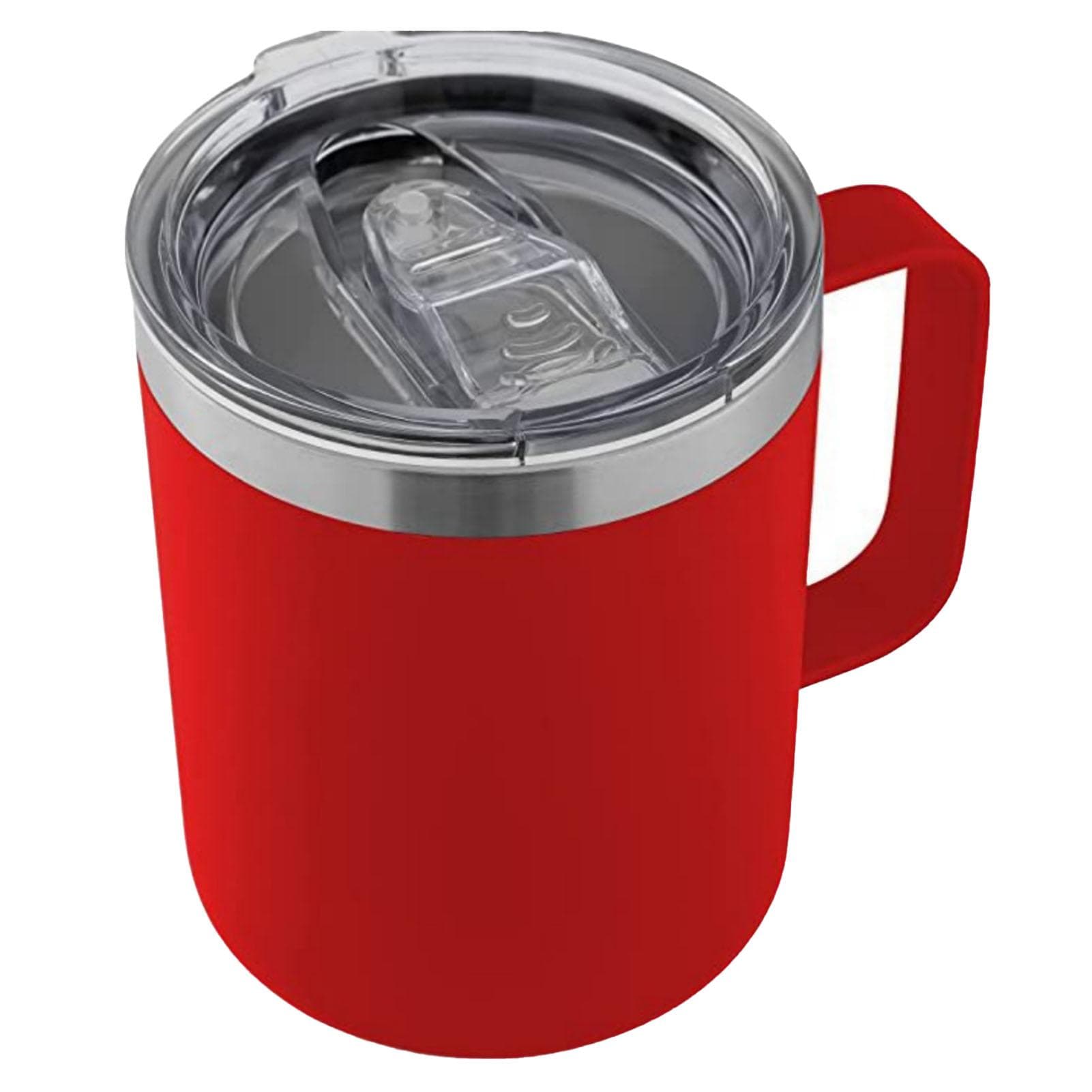12oz Vacuum Mug Stainless Steel Thermal Mug Pure Color Double Wall Insulation Cup for Home Office L(for 6.5-9kg) red