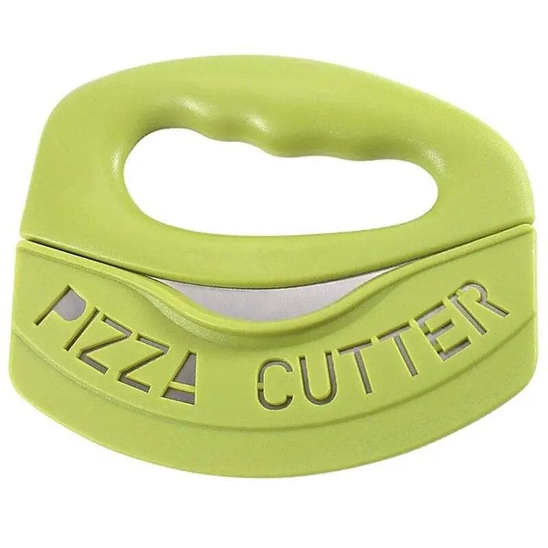 Portable Pizza Cutter Food Chopper Super Sharp Stainless Steel Pizza Cutter With Protective Sheath Multi Function Pizza Knife green