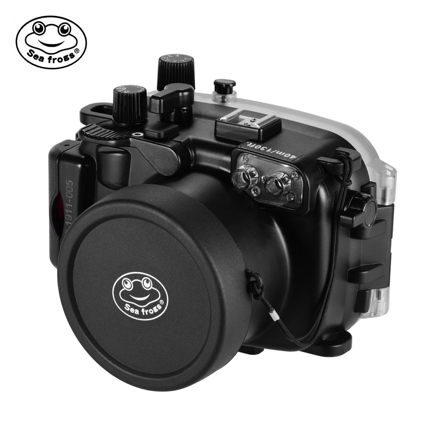 Sea frogs Underwater Diving Housing Waterproof Camera Protective Case 40M/130FT Depth Compatible black