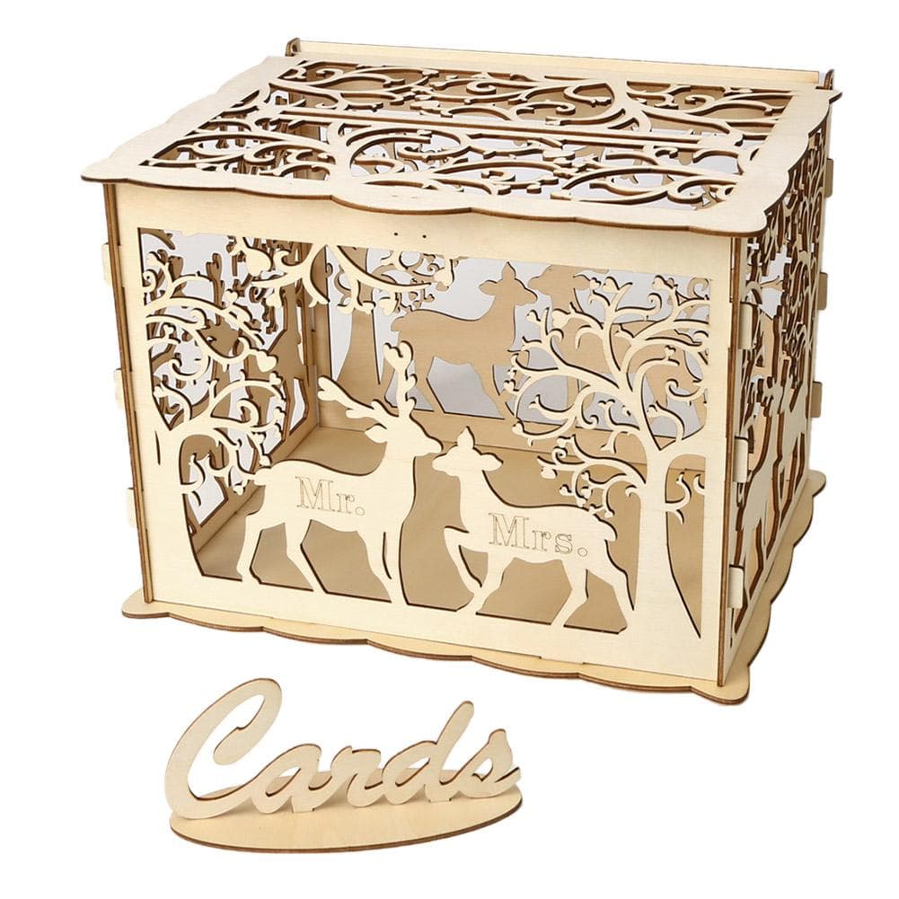 DIY Wedding Card Box Rustic Wood Card Box Gift Card Holder Card Box for Weddings Baby Showers
