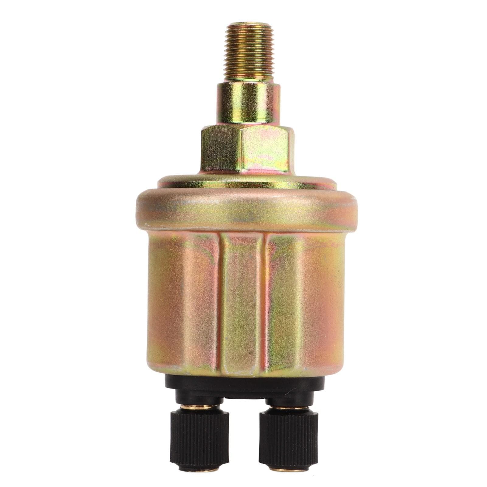 Diesel Generator Oil Pressure Sensor 18NPT Gold Matte Double Head Oil Pressure Sensor for VDO