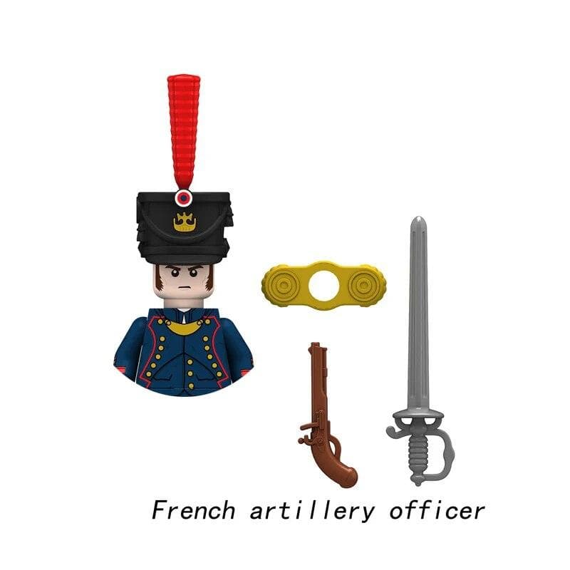 Medieval Napoleonic Wars Military Figure Building Block Prussian British French Italy Spain Knight Navy Soldier Bricks