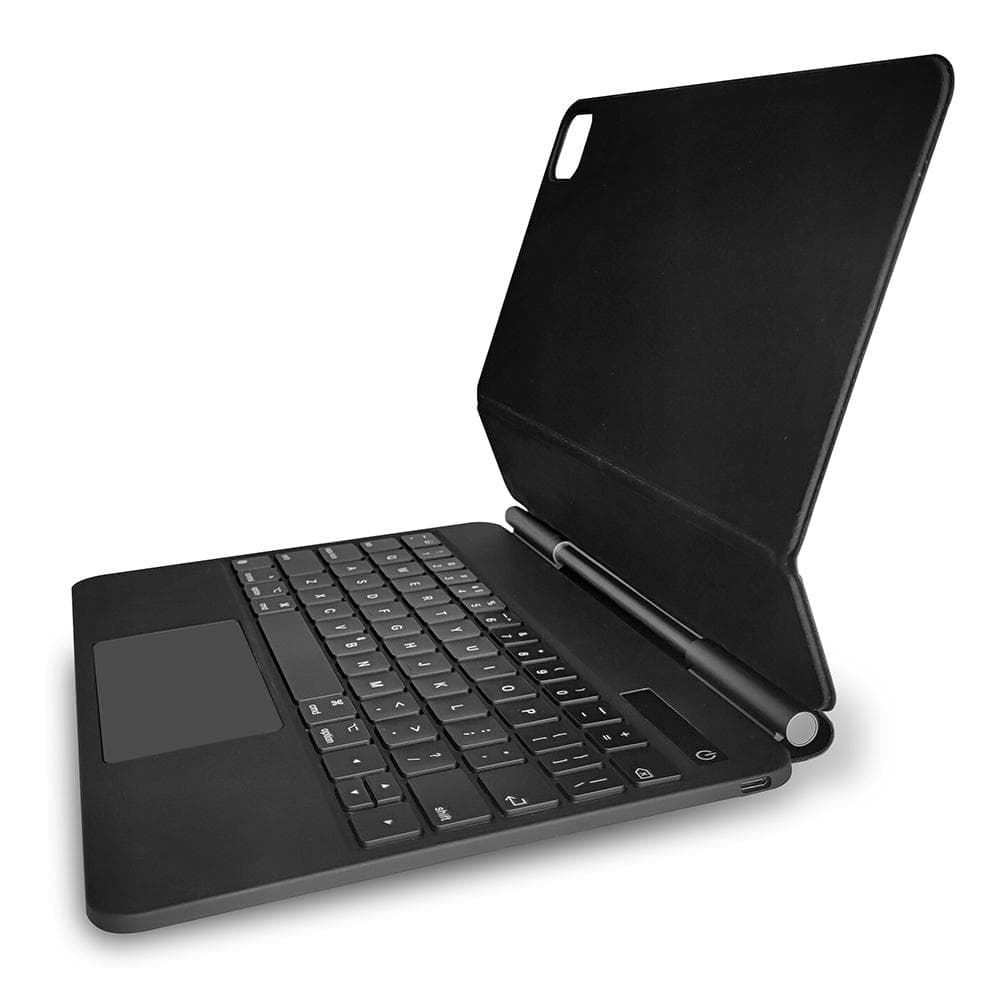BT Magnetic Suction Touch Control Keyboard with Protective Shell Compatible with iPad Pro 12.9 no backlight for iPad Air 4&5 iPad Pro 11 black