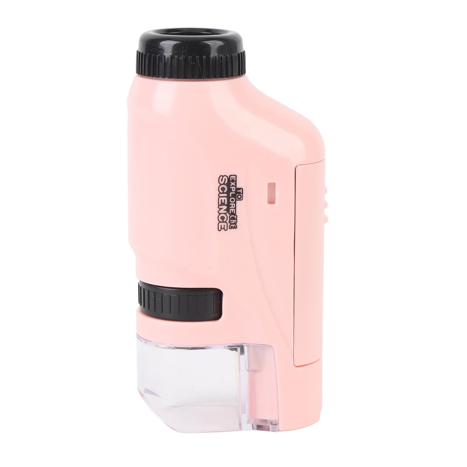 Kids Microscope Kit Portable Miniature Microscope Handheld Microscope For Home School Outdoor pink