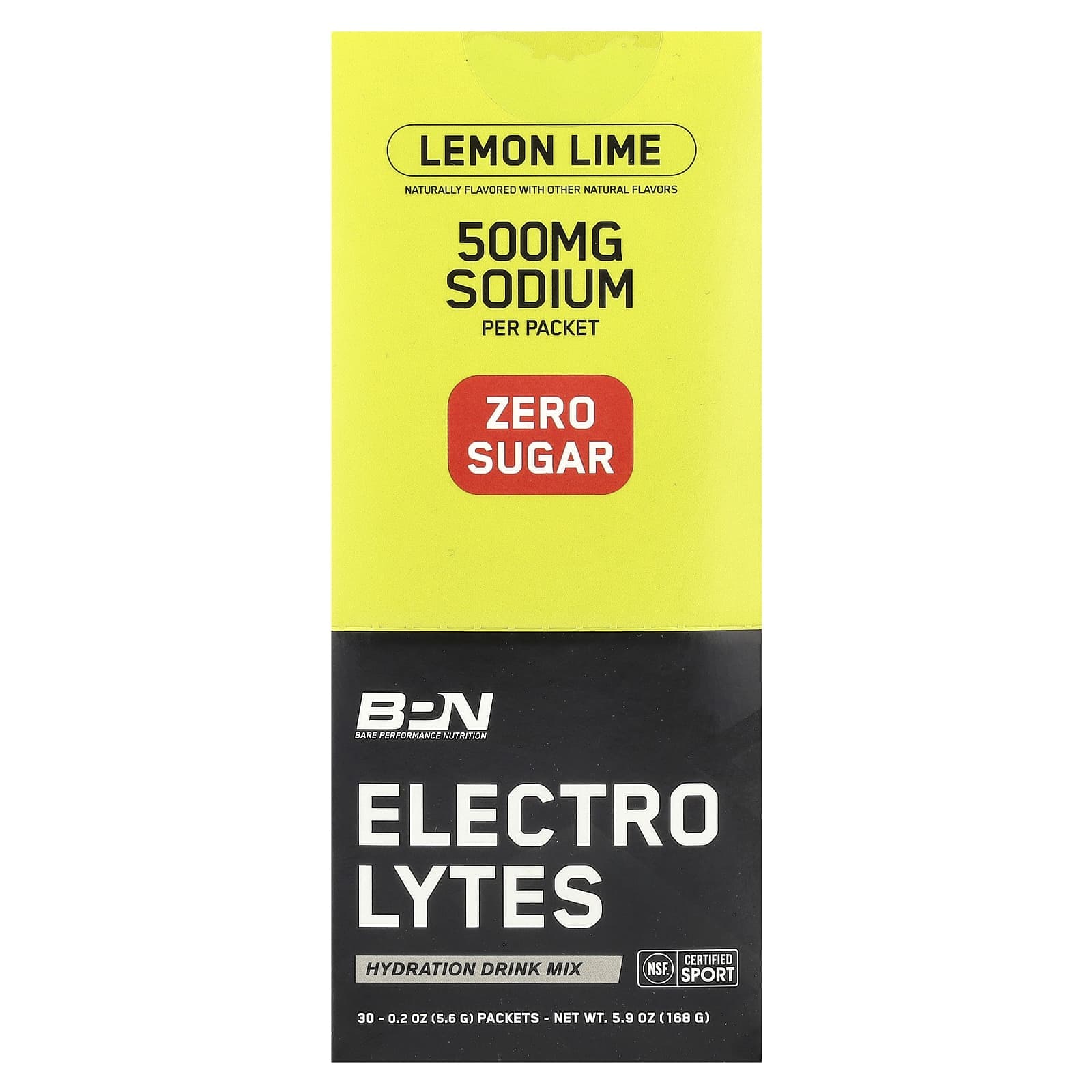 BPN, Electrolytes, Rehydration Drink Mix, Lemon Lime, 30 Packets, 0.2 oz (5.6 g) Each