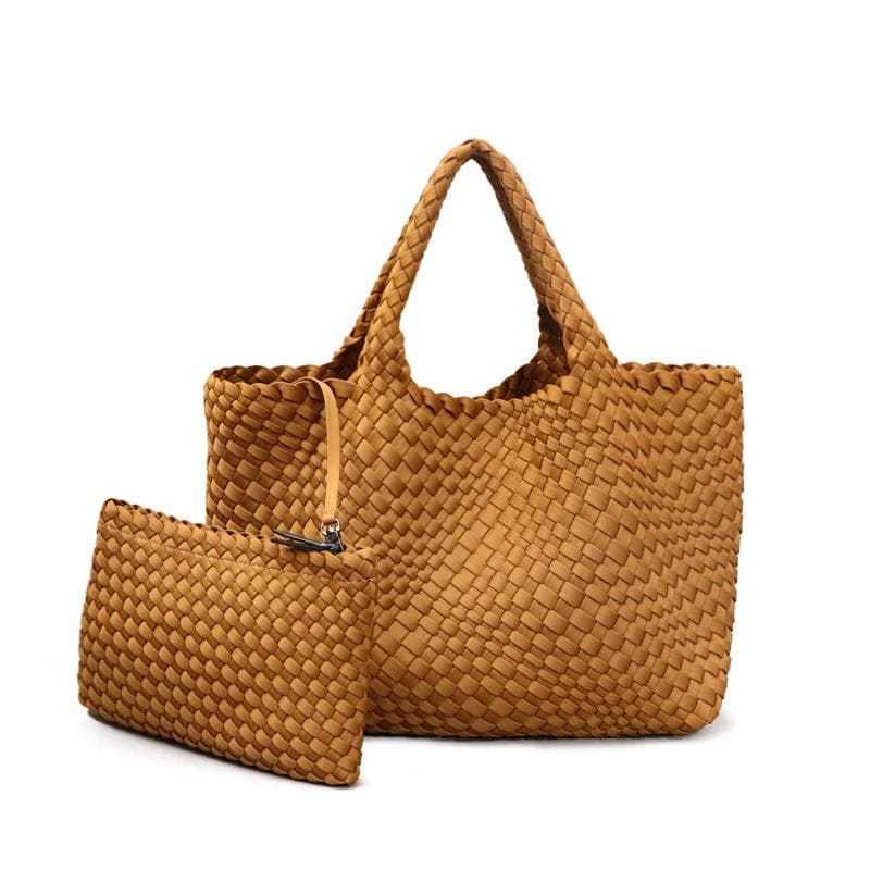 Hand-woven Women's Bag: Fashionable, Trendy, Versatile, Fresh Underarm Bag, Large-capacity Mother and Child Tote Bag
